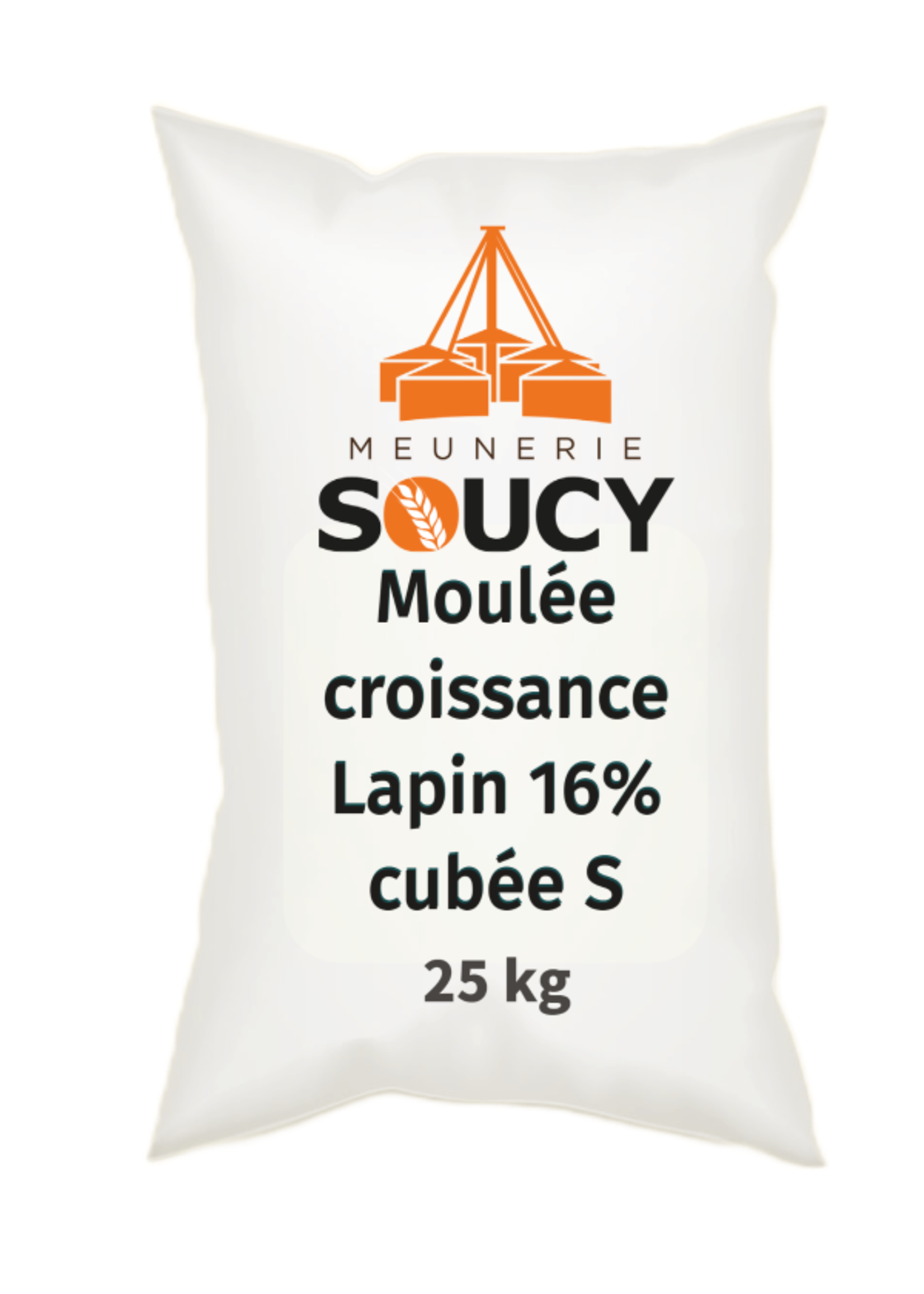 Soucy Moulée Croissance lapin 16% PB, cubée S, 25 kg