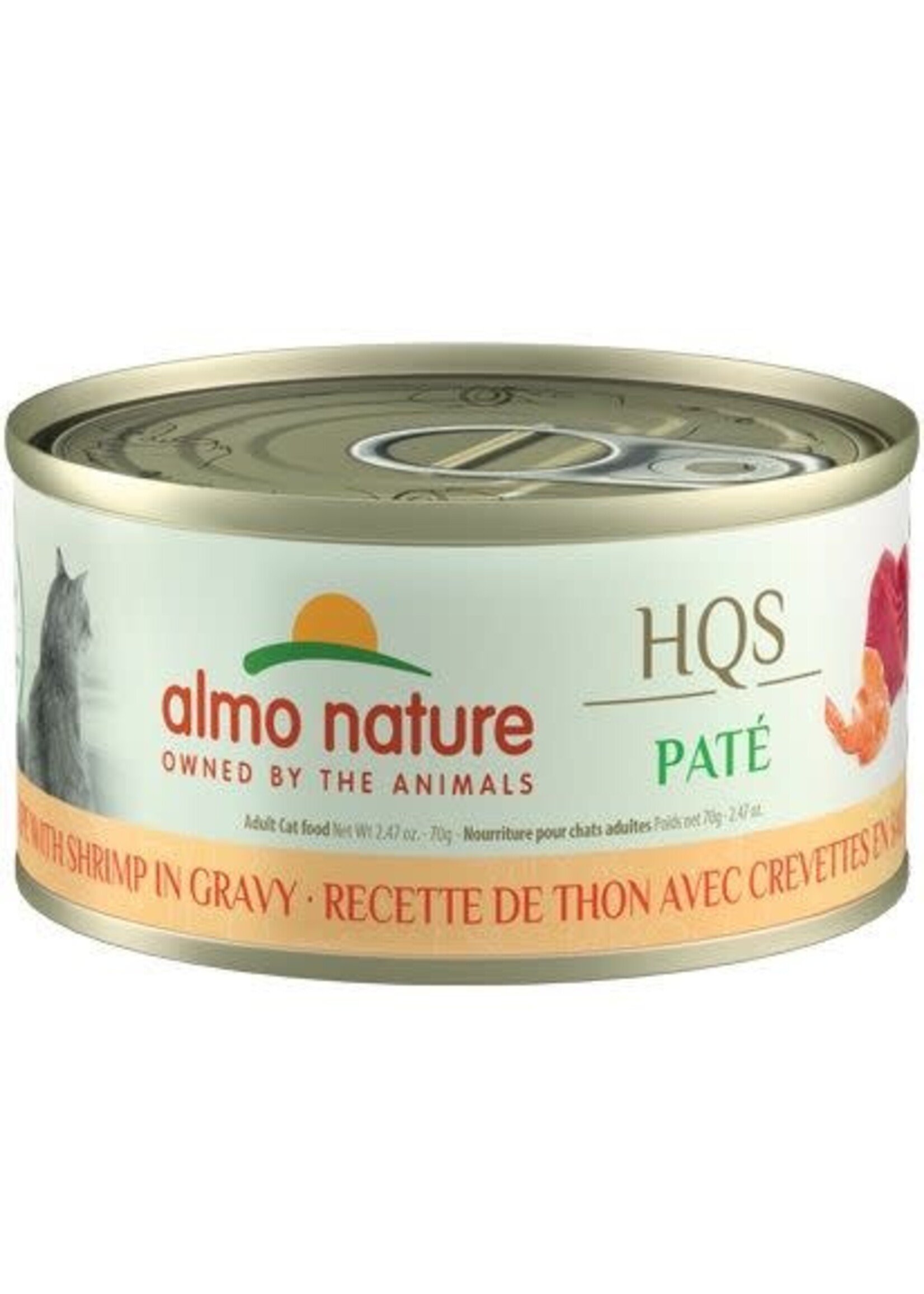 Almo Nature Almo nature HQS Natural chat - pâté au thon avec crevettes en sauce 70 gr