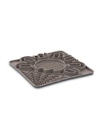 Messy Mutts Messy Mutts tapis d’alimentation en silicone multi- surfaces avec cadre 10’’ X 10’’-gris