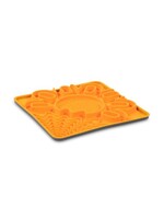 Messy Mutts Messy Mutts tapis d’alimentation en silicone multi- surfaces avec cadre 10’’ X 10’’-orange