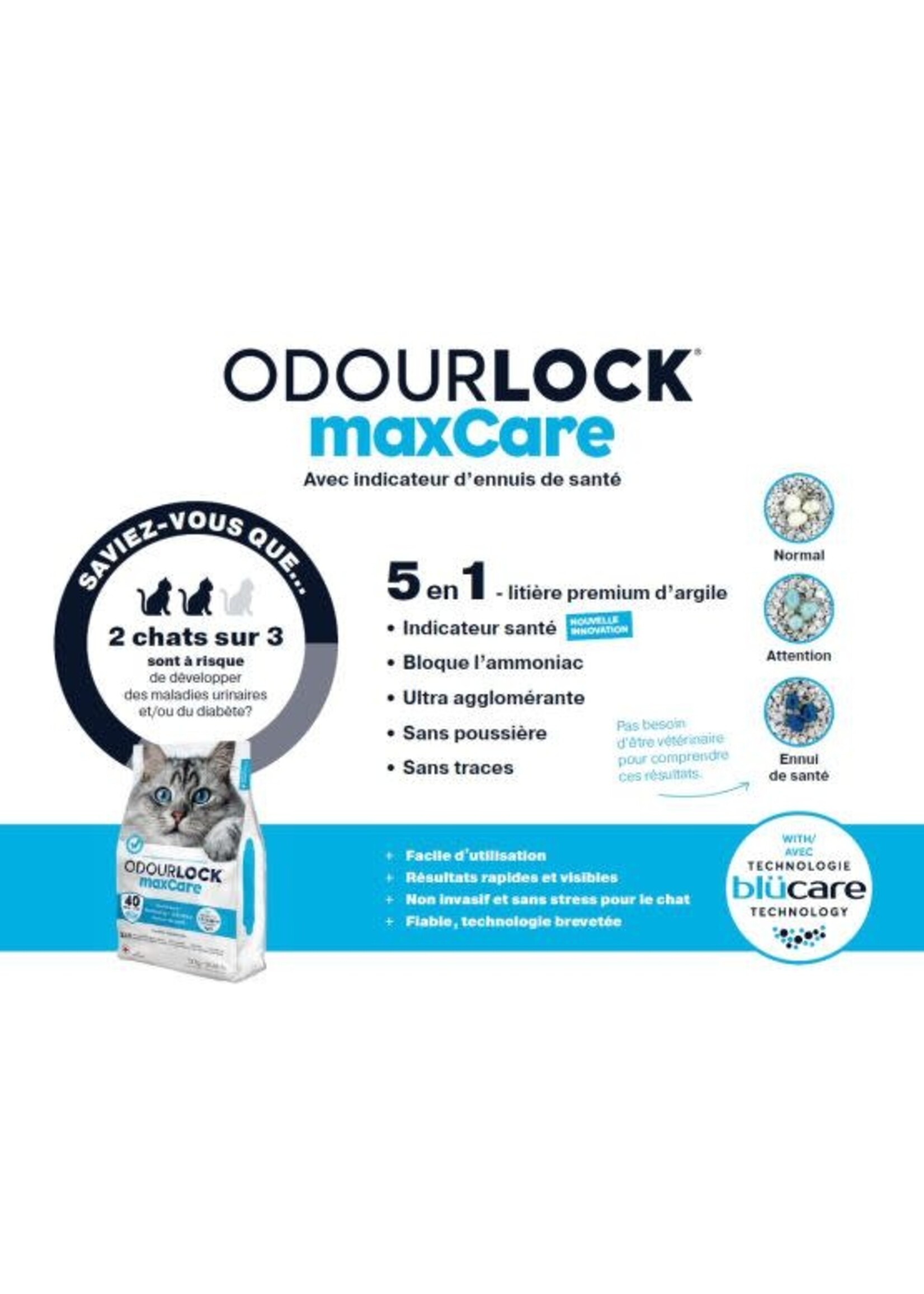 Intersand Intersand Odourlock Maxcare Litière Agglomérante Non Parfumée 12 Kg