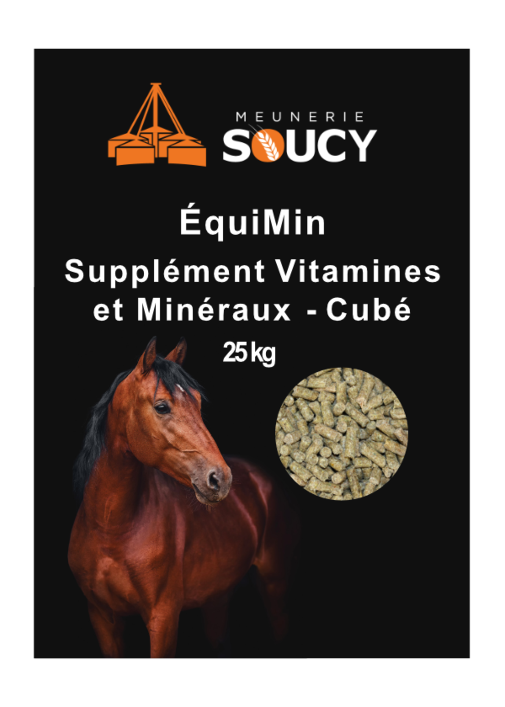Soucy Equimin Supplément vitamines et minéraux- cubé 25 kg