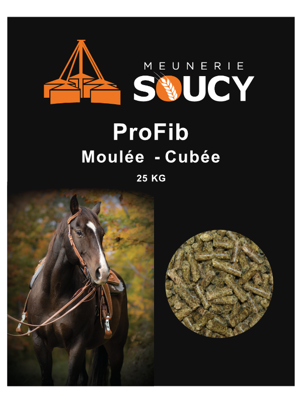 Soucy Moulée cheval profib-cubée 14%, Fibre et gras Soucy, 25 kg