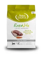 NutriSource PureVita Sans grains nourriture sèche pour chats Canard et lentilles