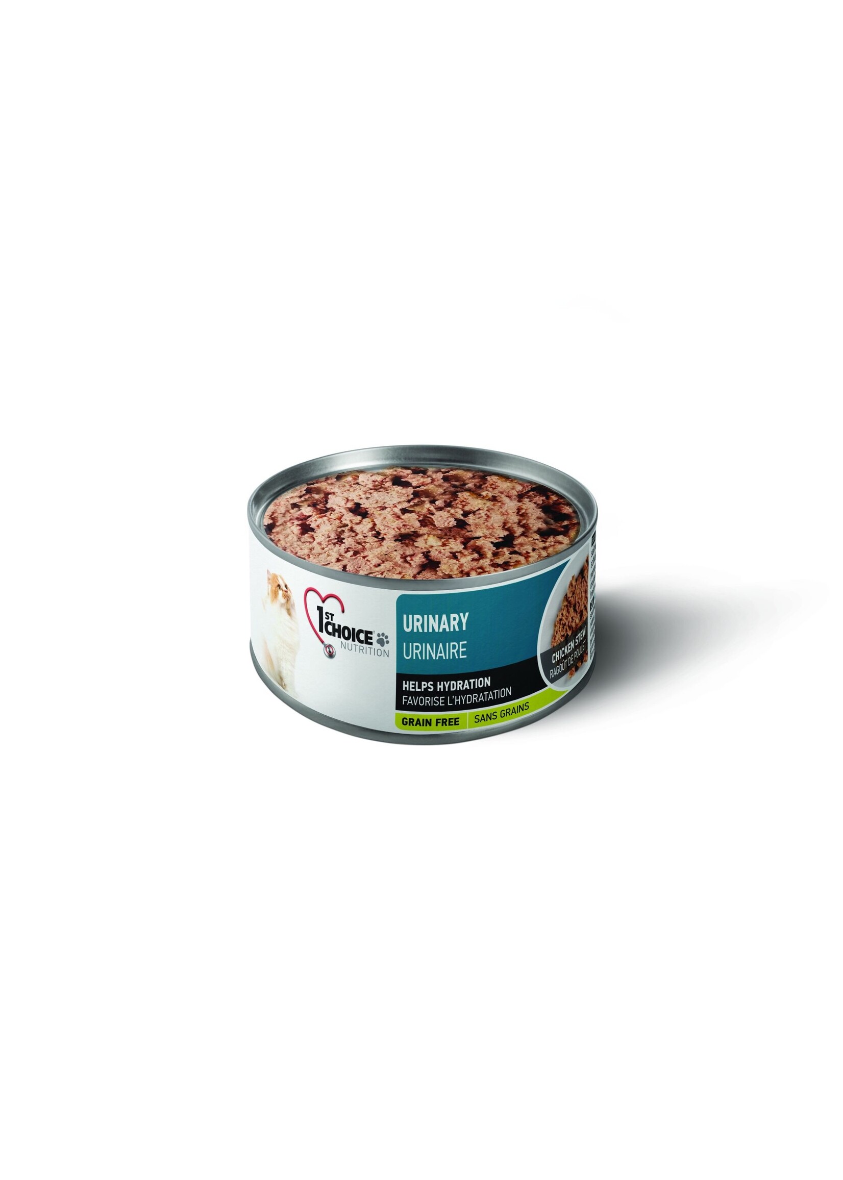 1st choice 1st CHOICE CONSERVES POUR CHAT, URINAIRE - RAGOÛT DE POULET SANS GRAINS 24x156gr