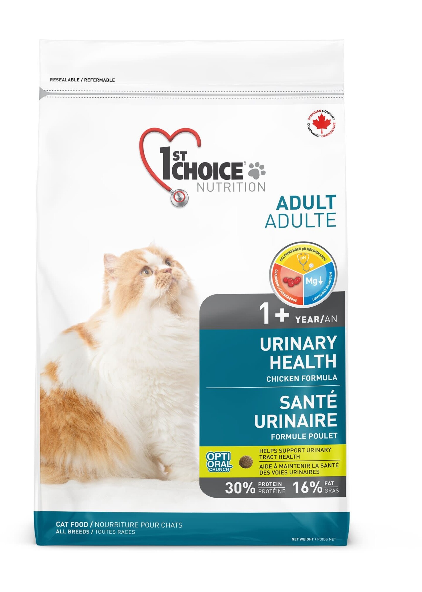 1st choice 1st CHOICE NOURRITURE POUR CHAT, SANTÉ URINAIRE - POULET 5,44Kg