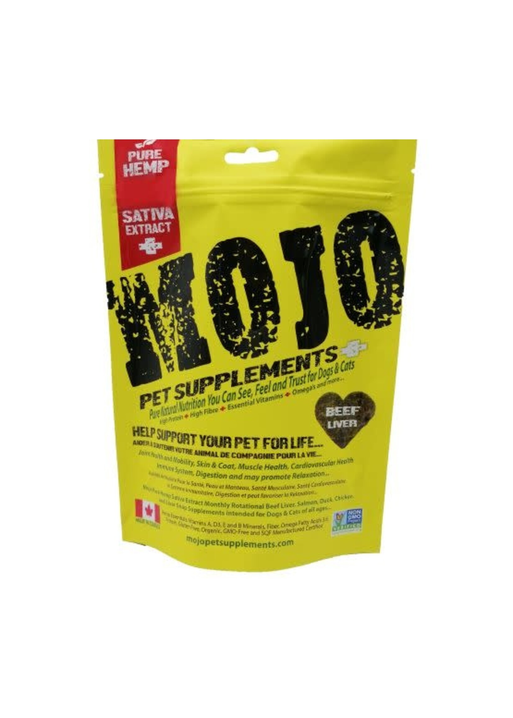 MOJO Mojo Suppléments Pour Chiens Et Chats à Base De Chanvre, Saveur De Boeuf 186gr