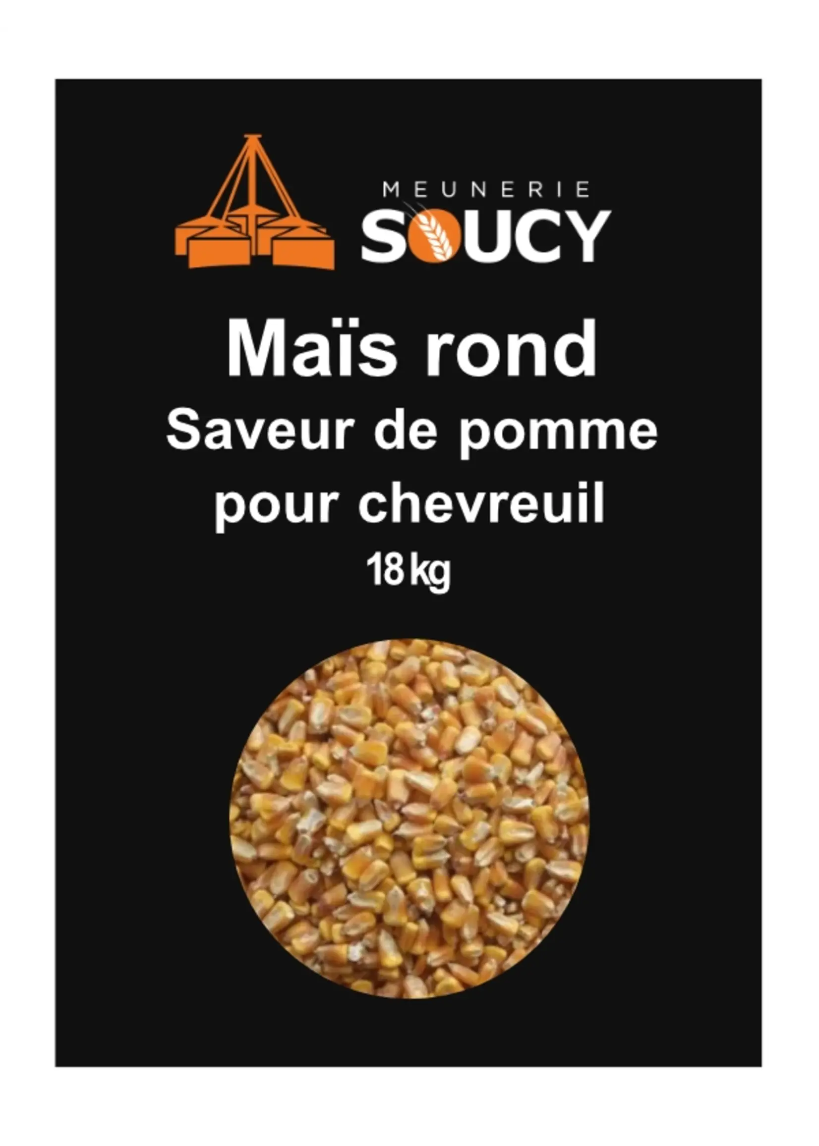 Soucy Maïs rond pour chevreuil (saveur de pomme) 18 kg, S