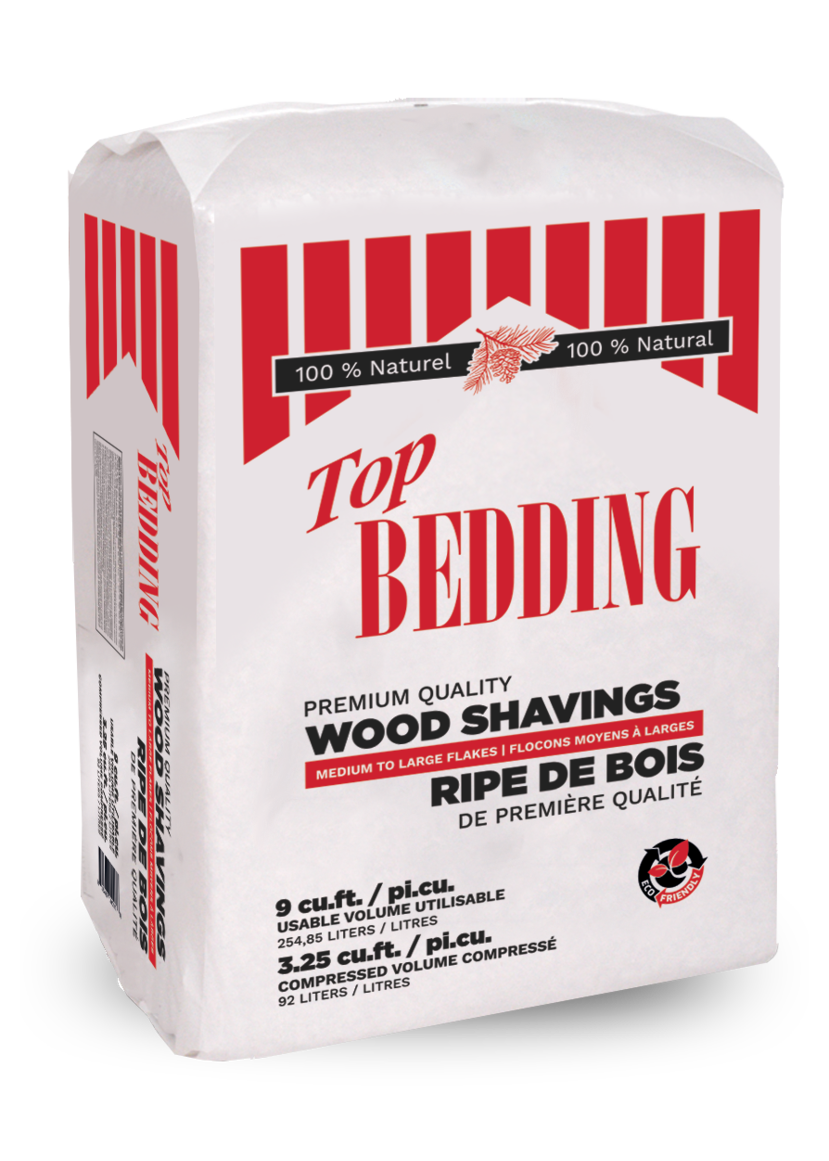 Top Bedding Top Bedding ripe de bois large ,rouge,3.25 pi3, TB