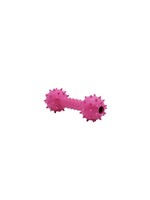 Bud'z Bud’z jouet en caoutchouc pour chien - haltère piquant, rose 14 cm