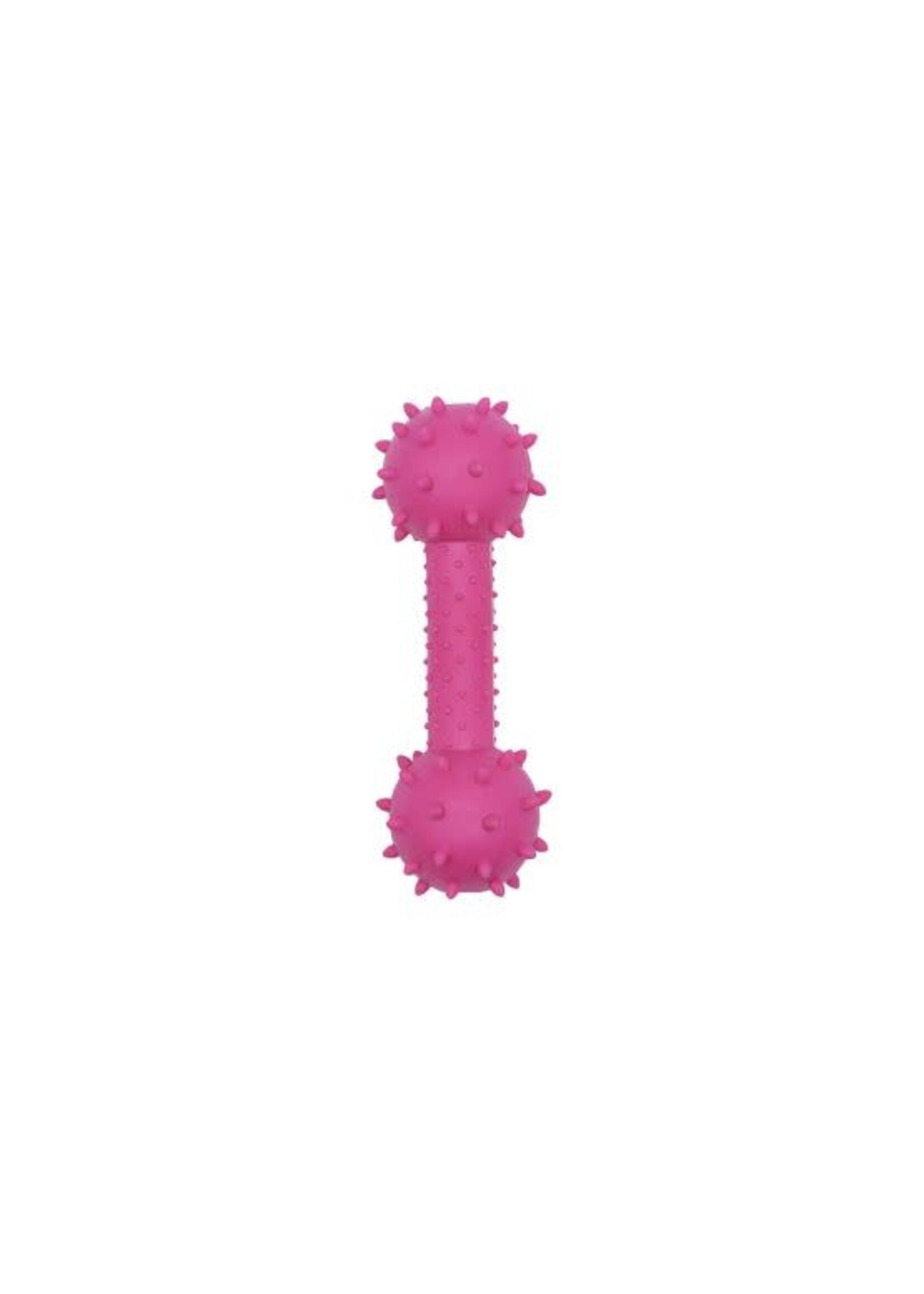 Bud'z Bud’z jouet en caoutchouc pour chien - haltère piquant, rose 14 cm