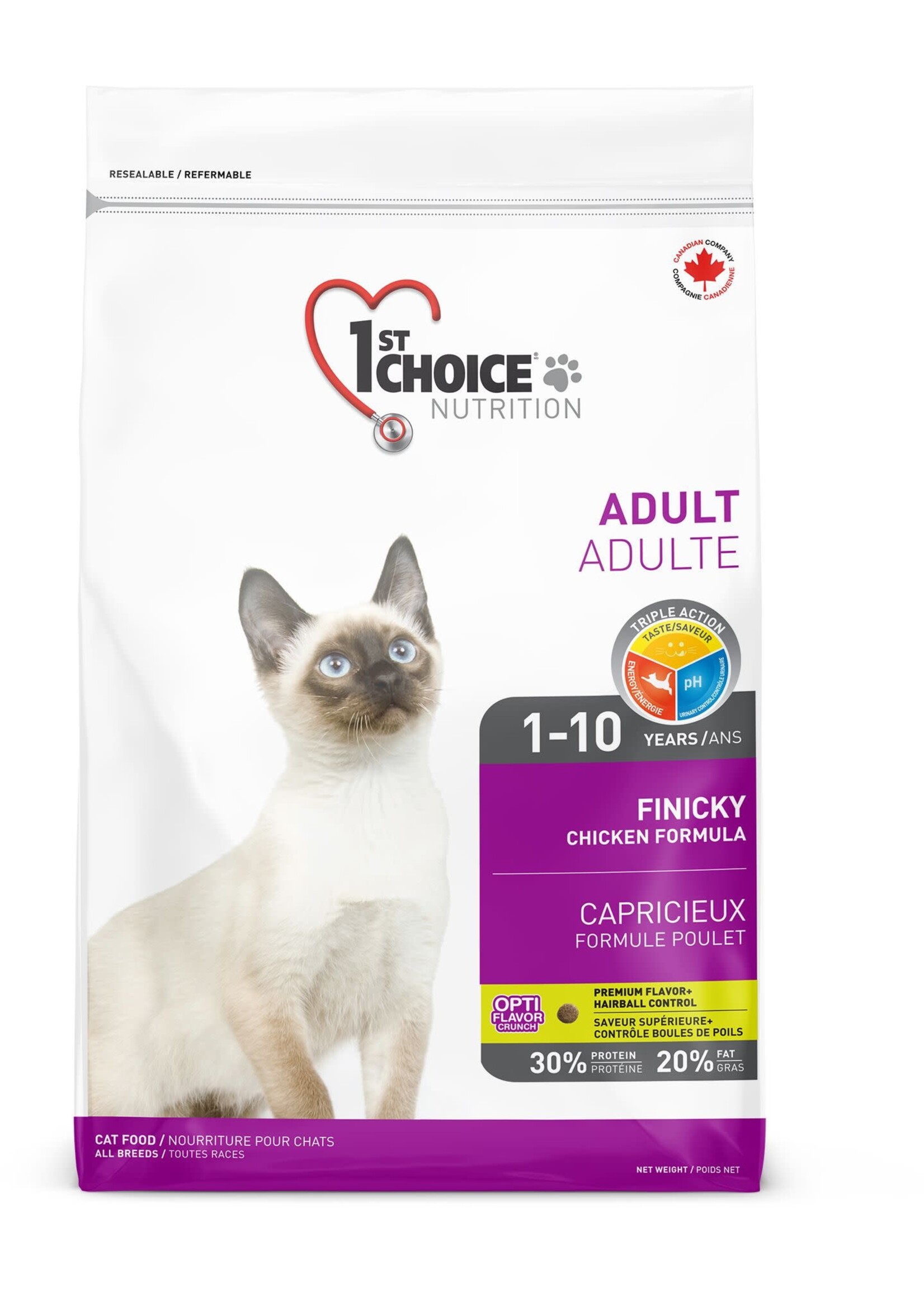 1st choice 1st CHOICE NOURRITURE POUR CHAT, CAPRICIEUX - POULET 2,72Kg (CS=4)
