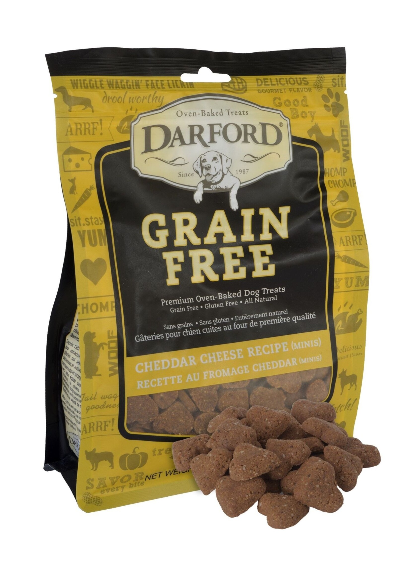 Darford Darford Gâteries Pour Chien - Sans Grains, Fromage Cheddar (mini) 340gr