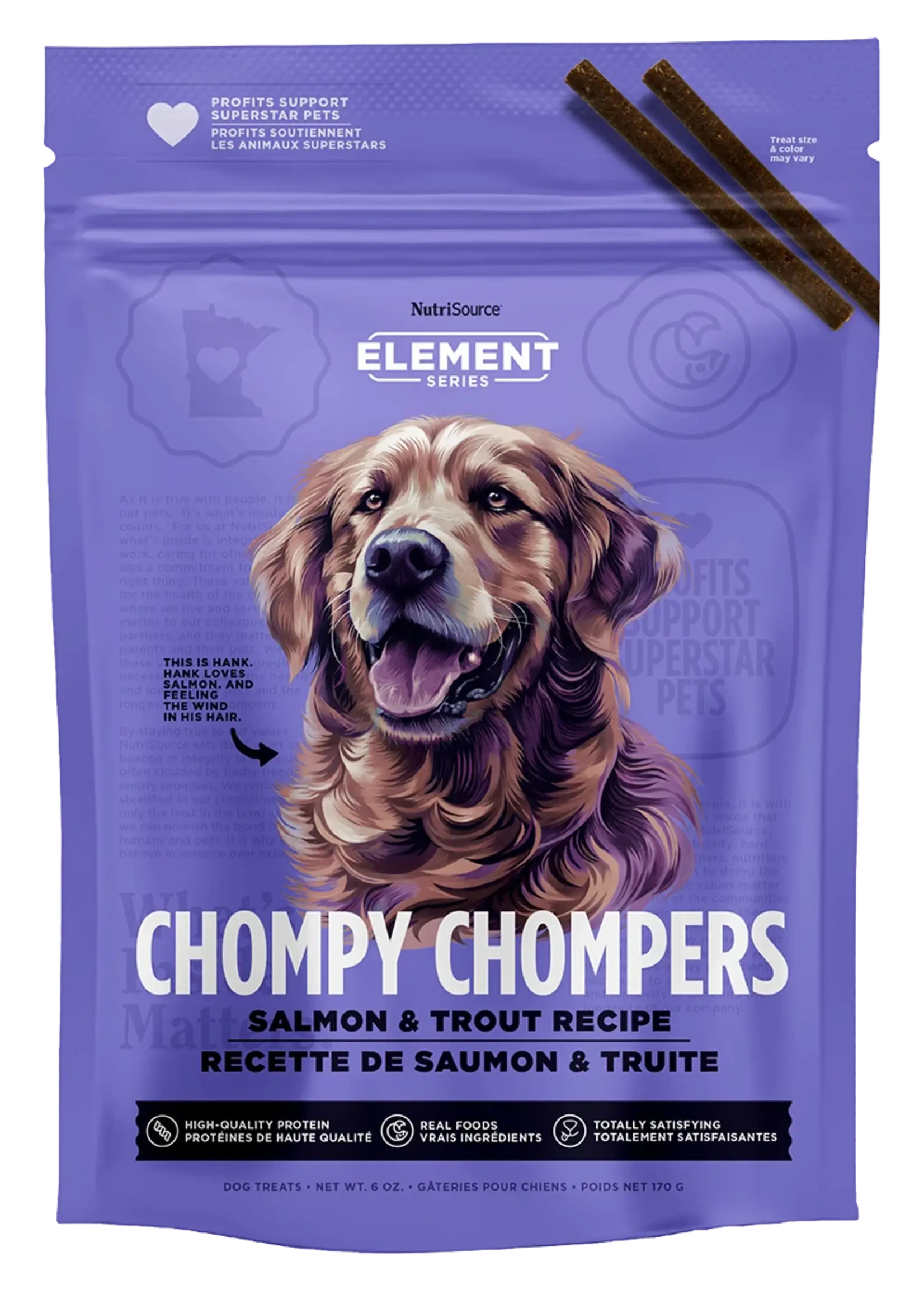 NutriSource Chompy Chompers au saumon et à la truite