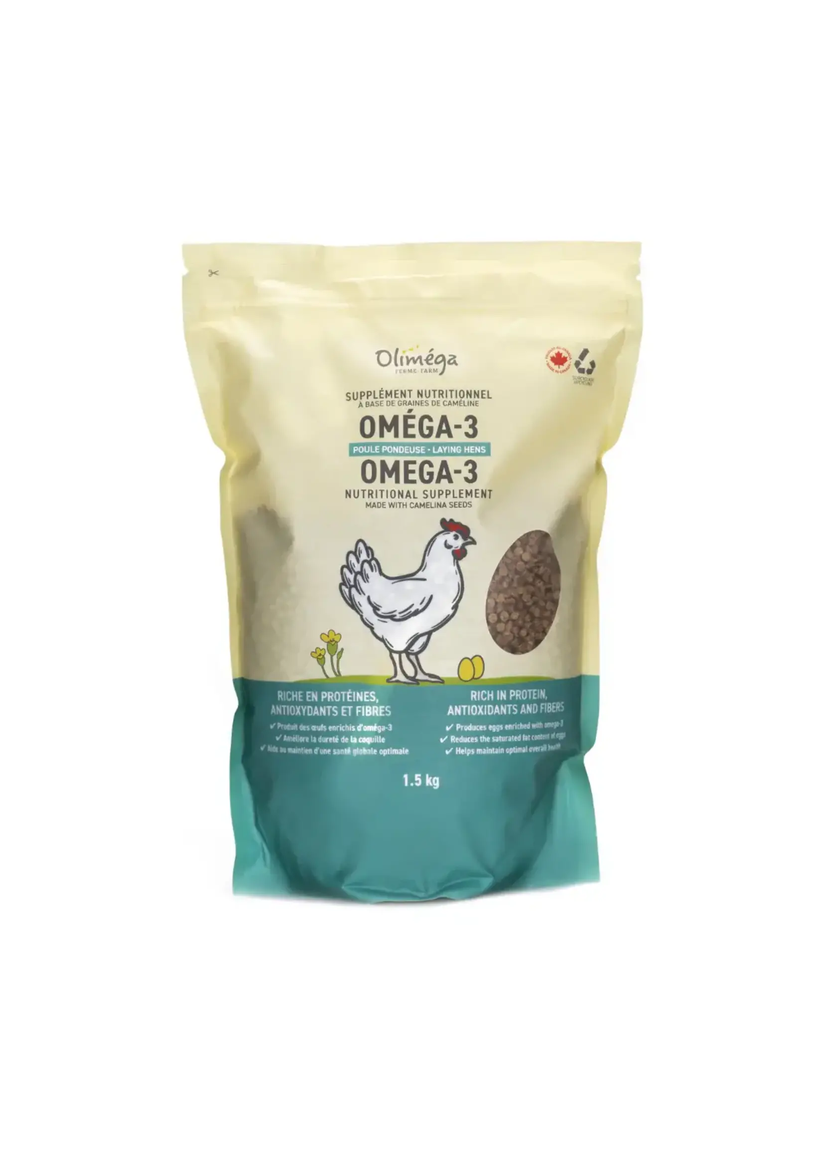 Olimega Supplément tourteau de caméline pour poules