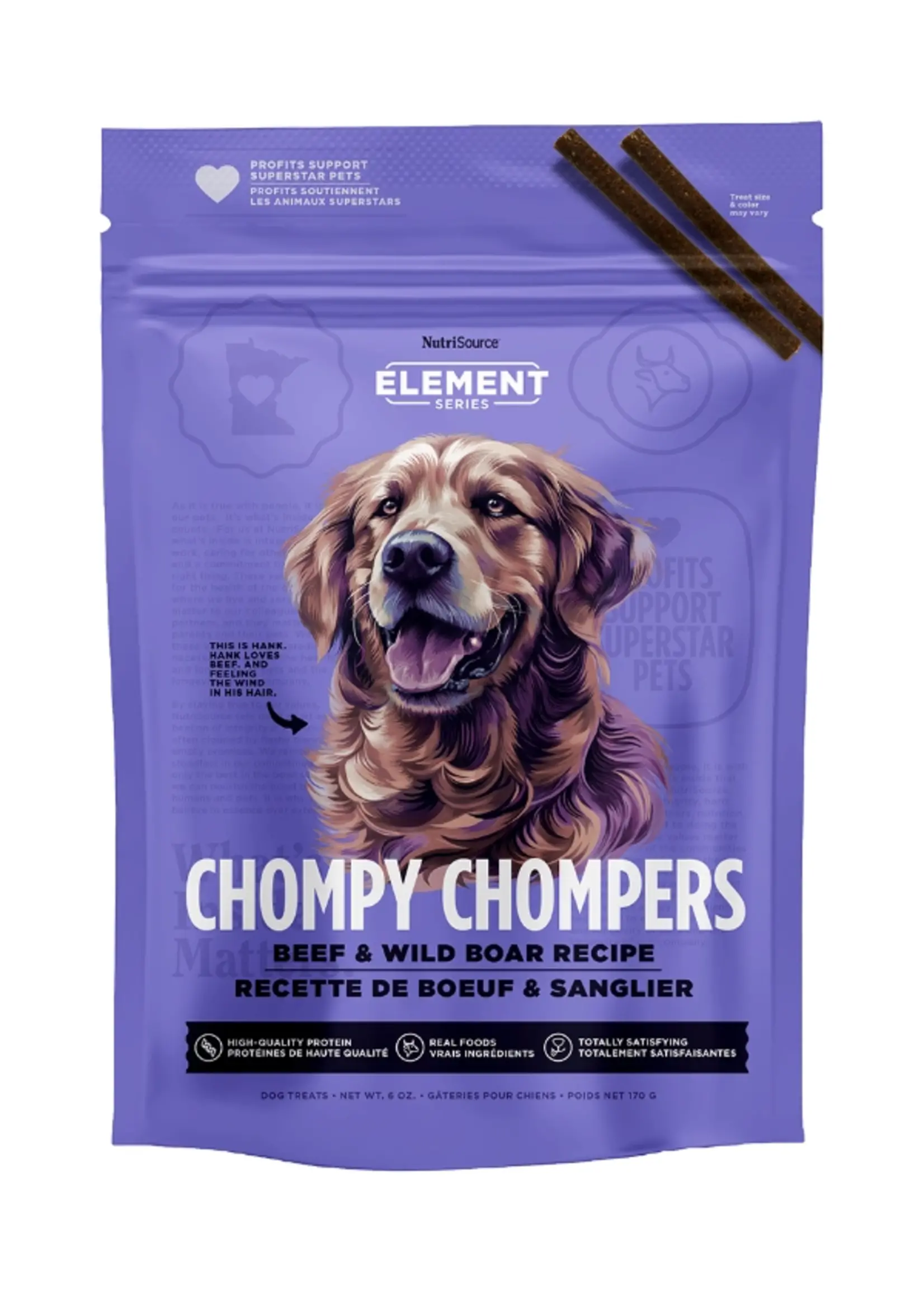 NutriSource Chompy Chompers au bœuf et au sanglier