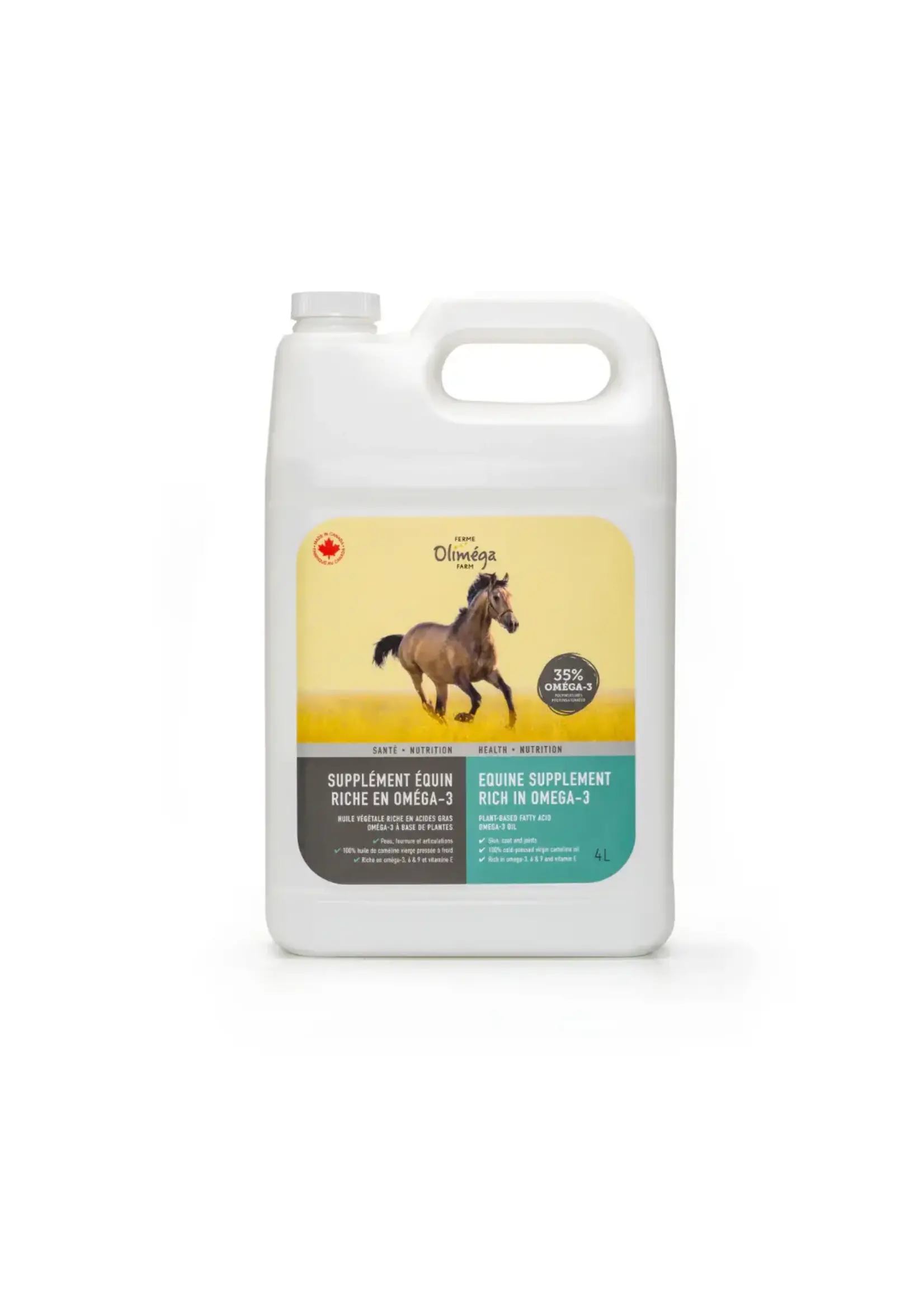 Olimega Huile de Cameline (Olimega) chevaux 4L sans pompe