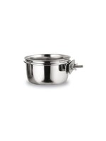 Mangeoire inox pour oiseaux et lapins petit format