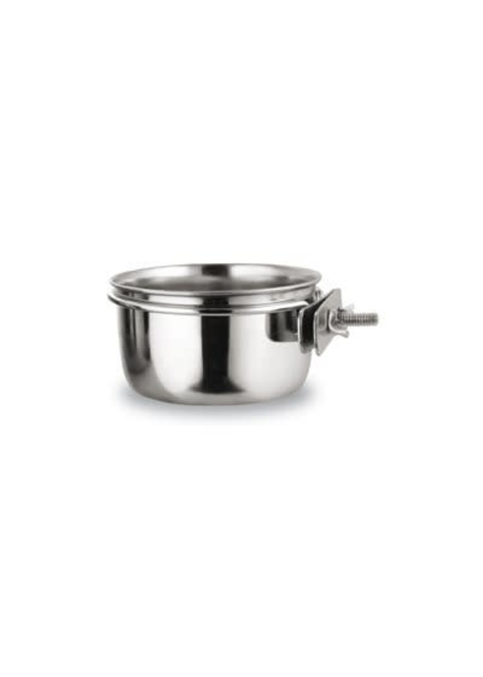 Mangeoire inox pour oiseaux et lapins petit format