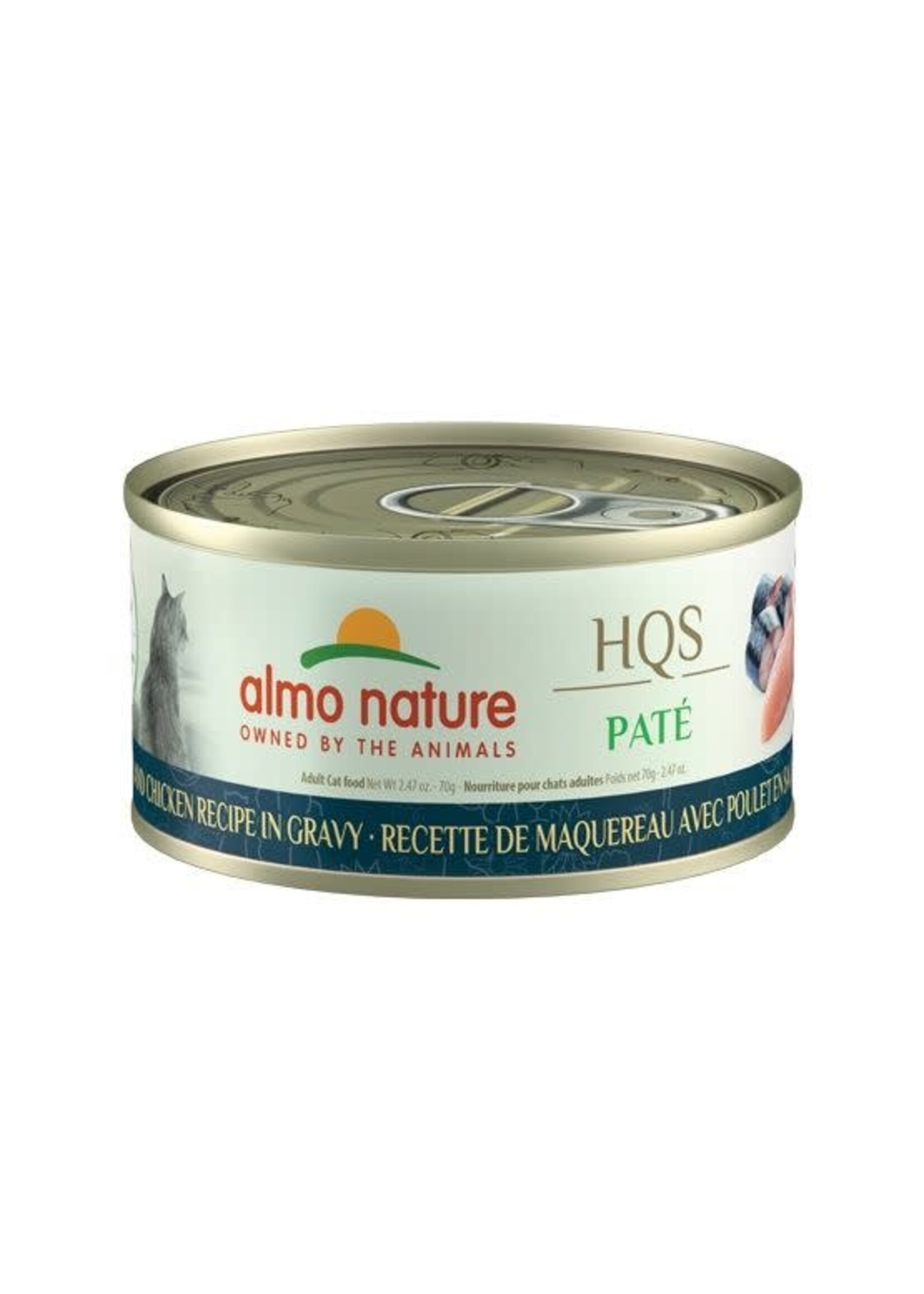 Almo Nature Almo Nature Hqs Natural Chat - Pâté Au Maquereau Avec Poulet En Sauce 70gr