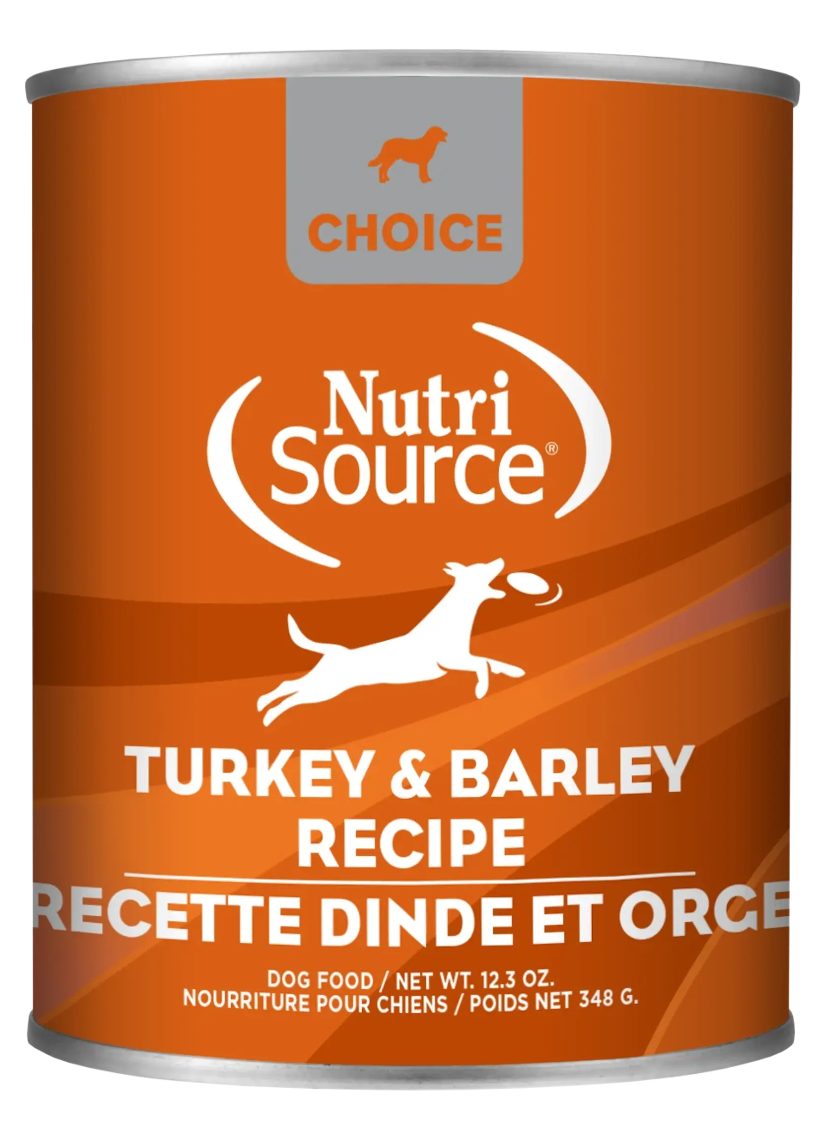 NutriSource Choice, conserve chien dinde & orge 349g