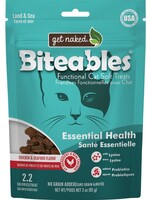 Bone-A-Mints GET NAKED "BITEABLES" SANTÉ ESSENTIELLE POUR CHAT, GÂTERIES TENDRES, SANS GRAINS 3oz (CS=6) **