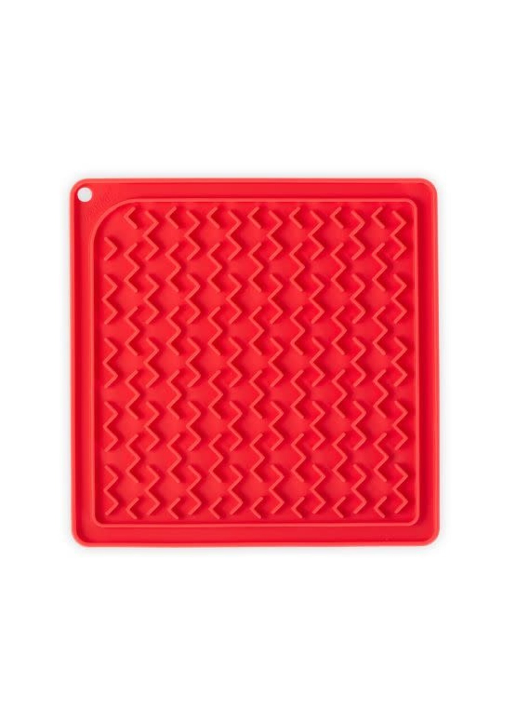 Messy Cats MESSY CATS TAPIS D'ALIMENTATION INTERACTIF ET RÉVERSIBLE EN SILICONE - PASTÈQUE - 5,5"x5,5"