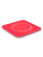 Messy Mutts Messy Mutts tapis d’alimentation en silicone mulkti-surfaces avec cadre 10’’ X 10 ‘’, pasteque