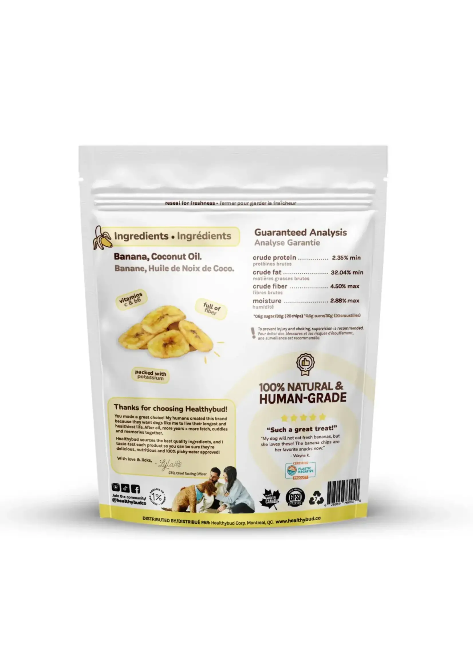 Healthy bud HB chips banane 130 g