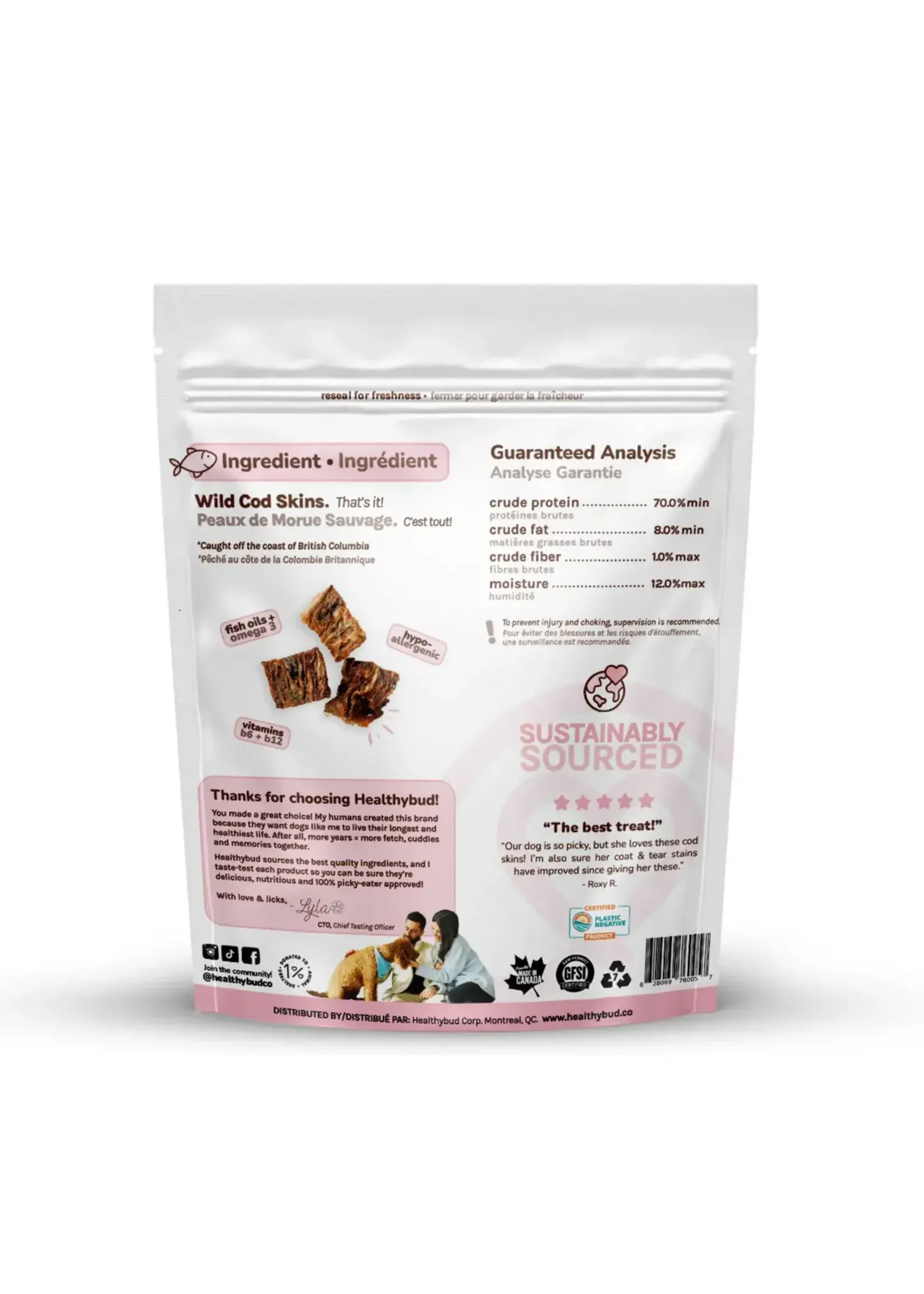 Healthy bud HB Cod peau 80G