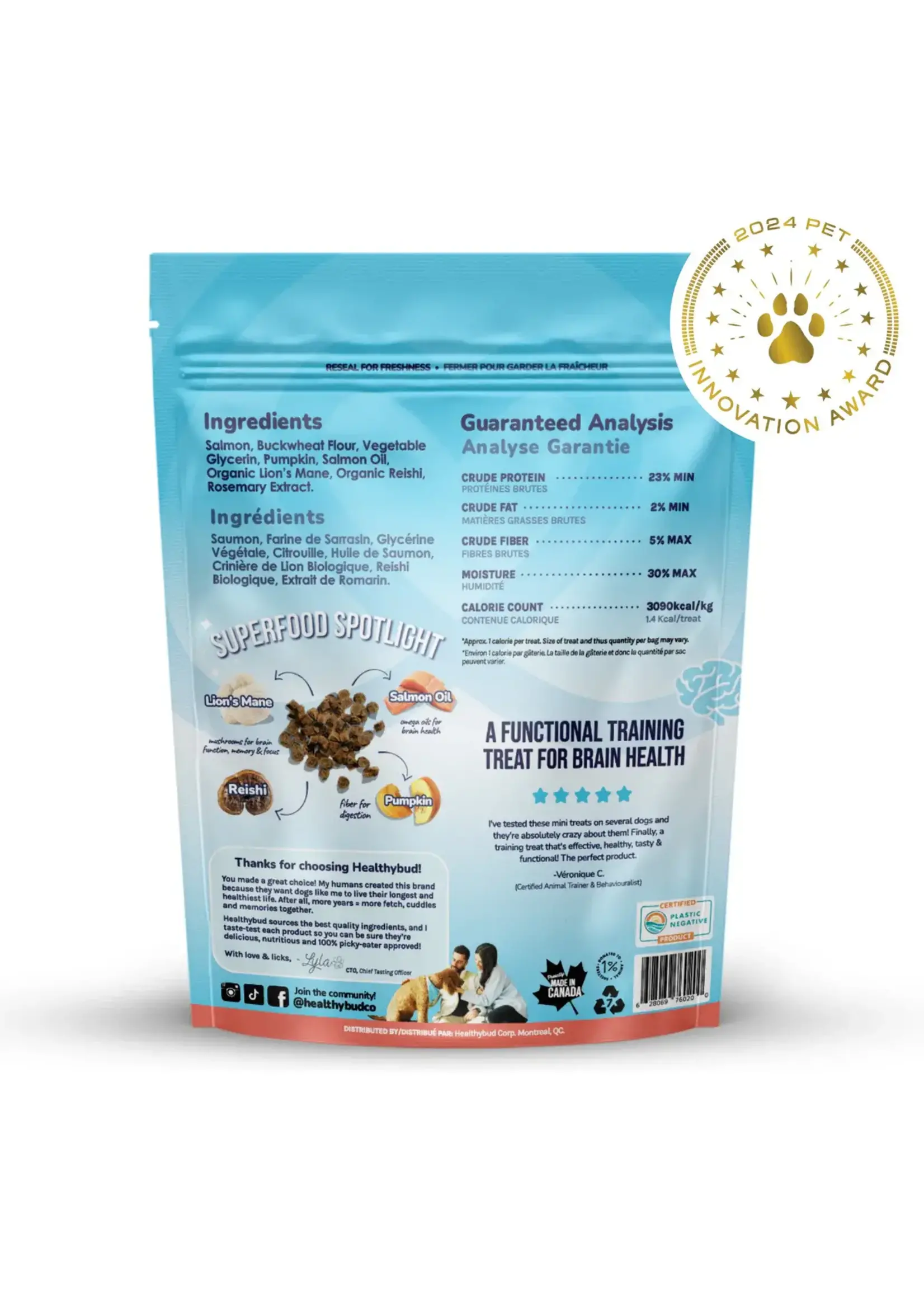 Healthy bud HB Gâteries d’entraînement au saumon, 184g