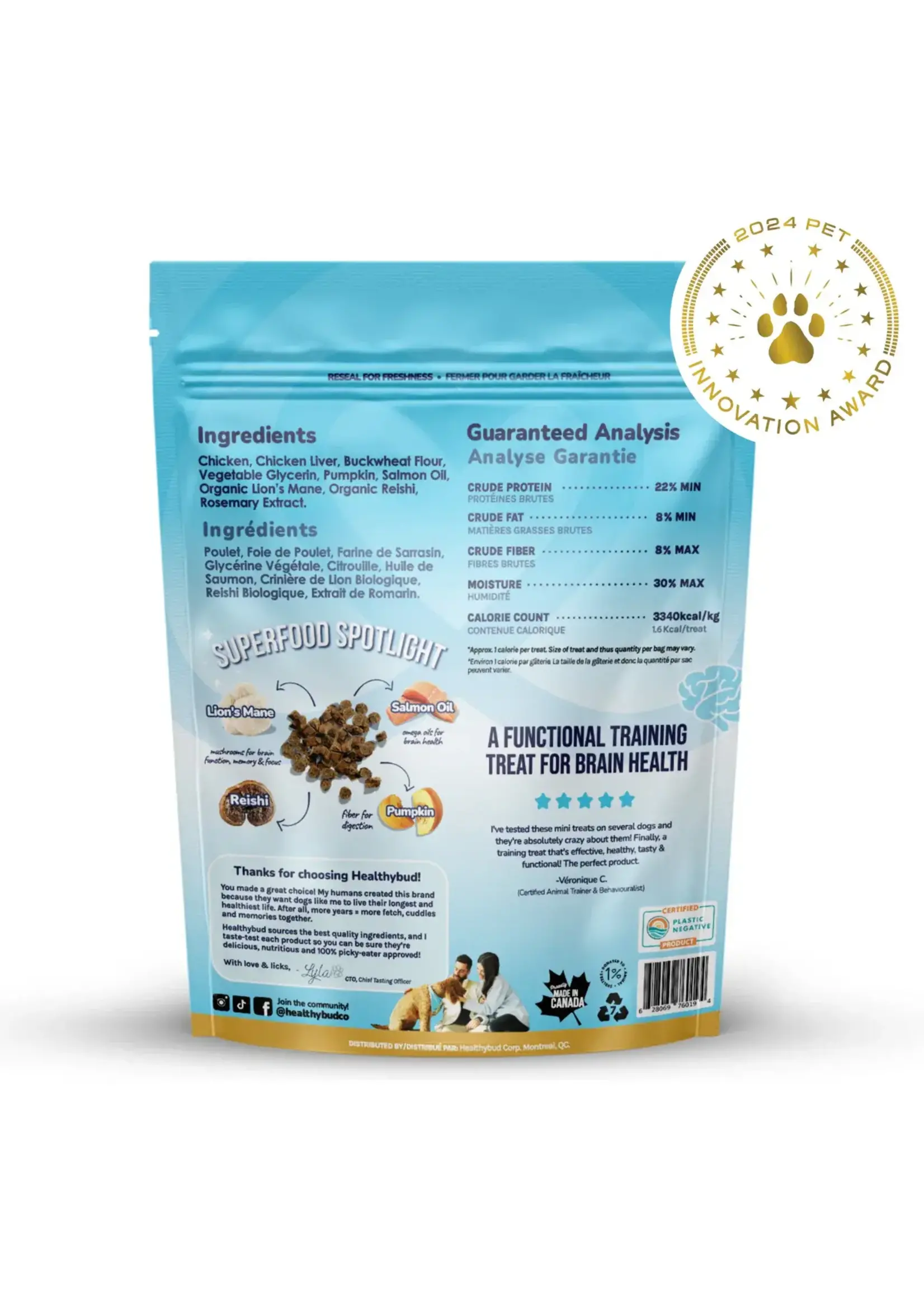 Healthy bud HB gâteries d’entrainement au poulet 184 g