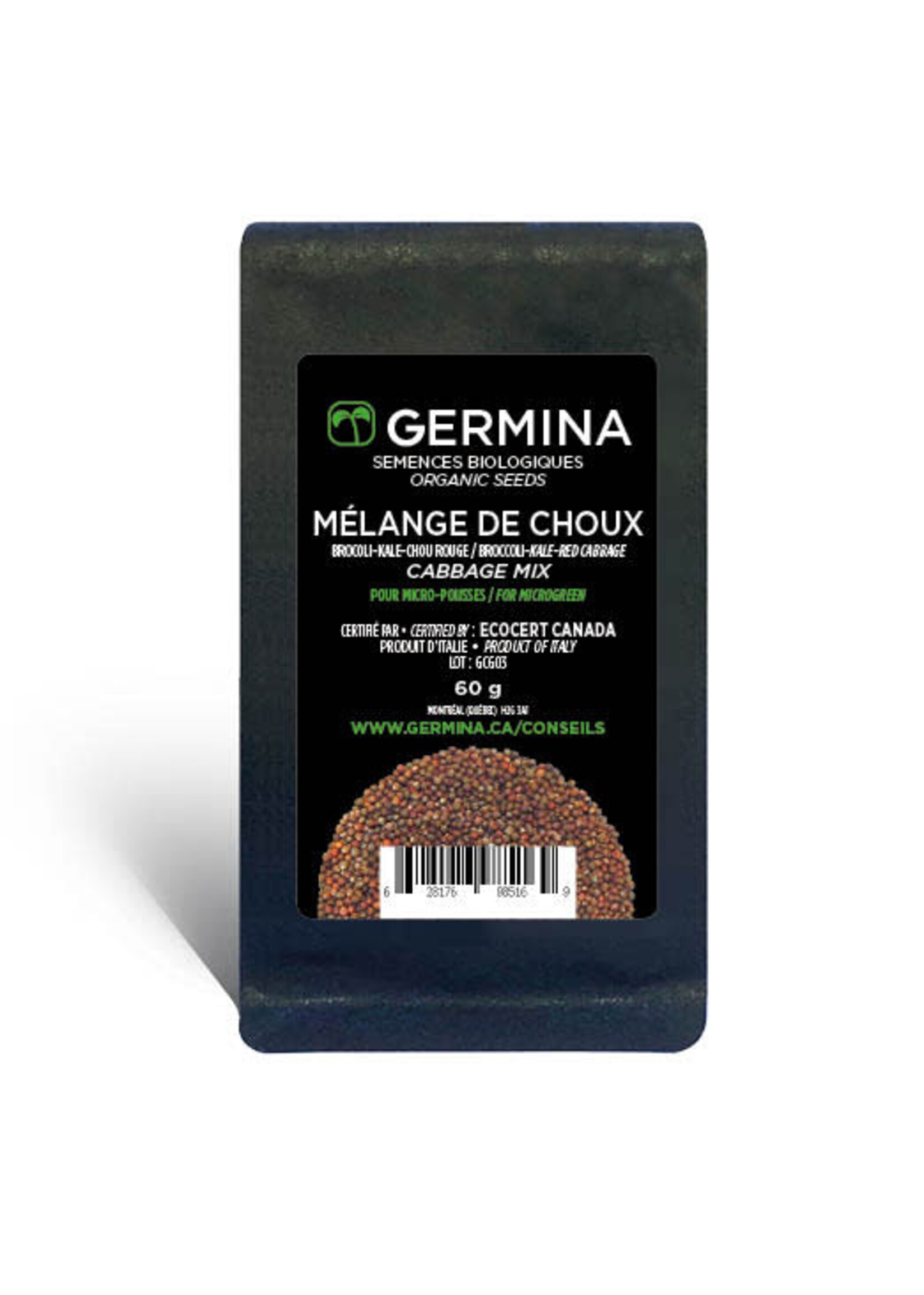 Les jardins de l'écoumène Choux en mélange à germer - Bio (60gr)