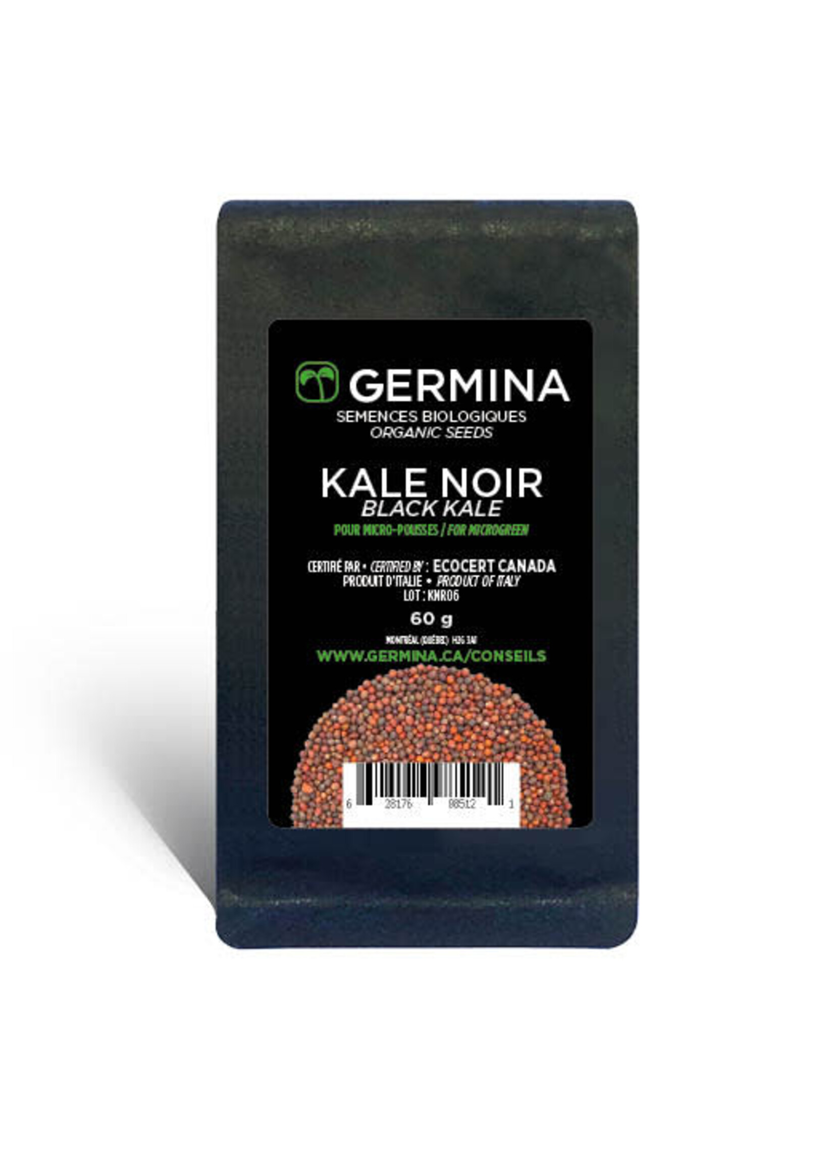 Les jardins de l'écoumène Chou Kale noir à germer - Bio (60g)