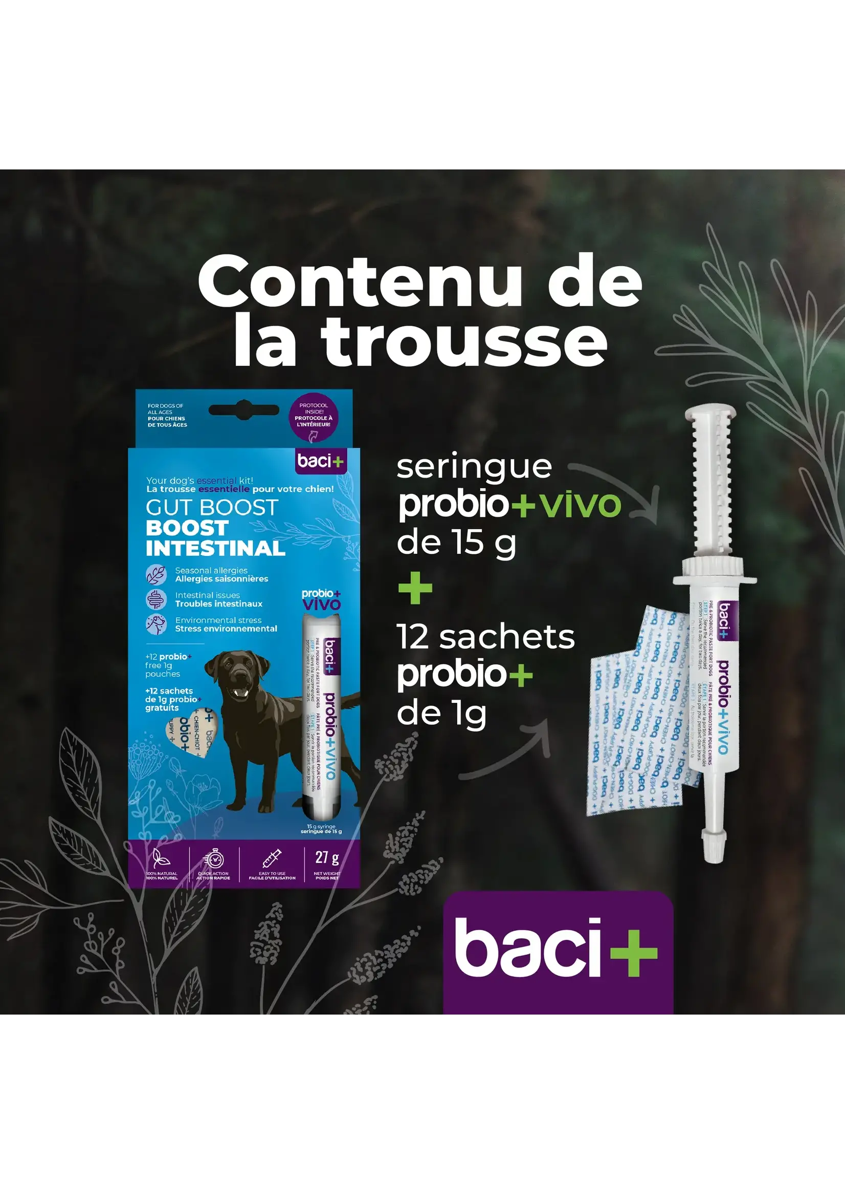 Baci+ Trousse BOOST intestinal chien 27 g