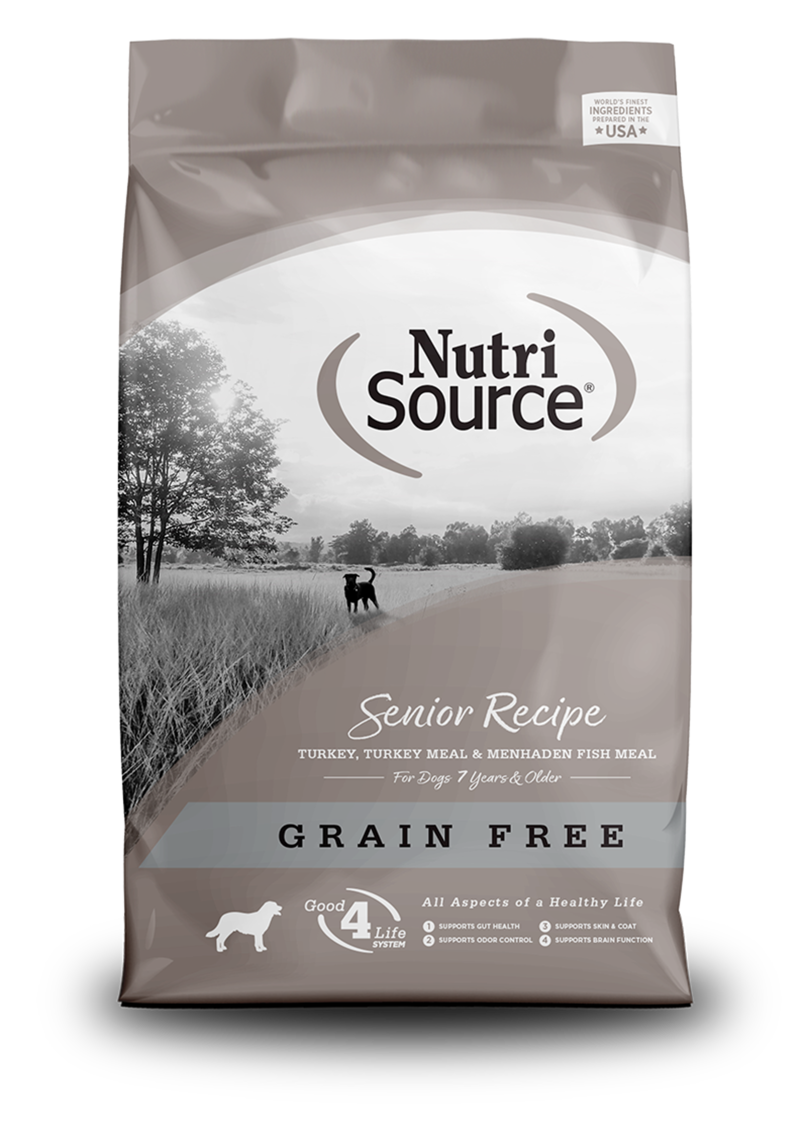 NutriSource NS chien sans grain, dinde & poisson, senior, 5.44kg