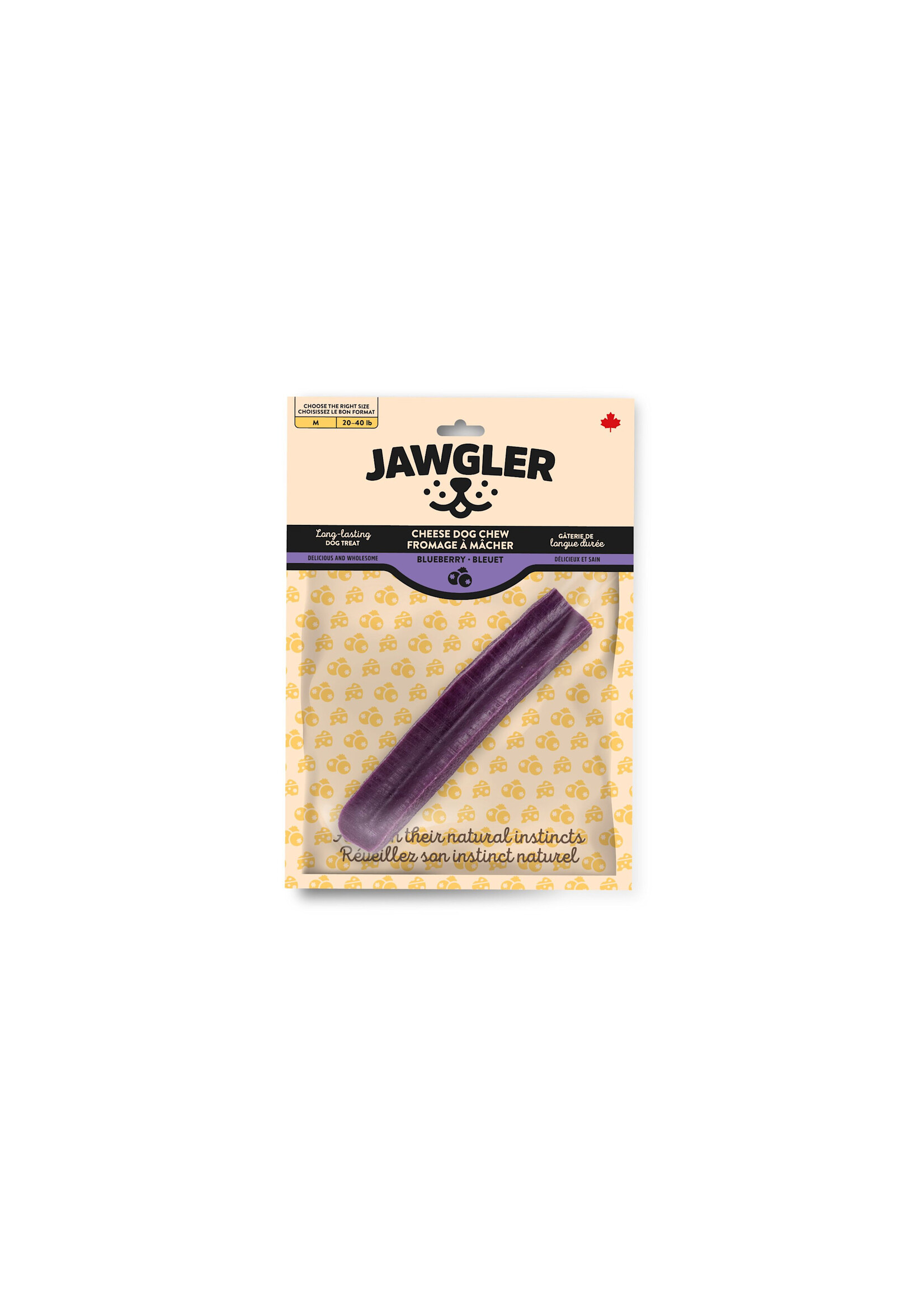 Jawgler Jawgler Gâterie De Fromage à Mâcher - Bleuet, Moyen 85g