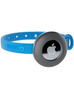 Nuvuq Nuvuq Collier Ajustable Avec Attache De Sécurité Pour Chat, Bleu Avec étuis Pour "airtag" Gris