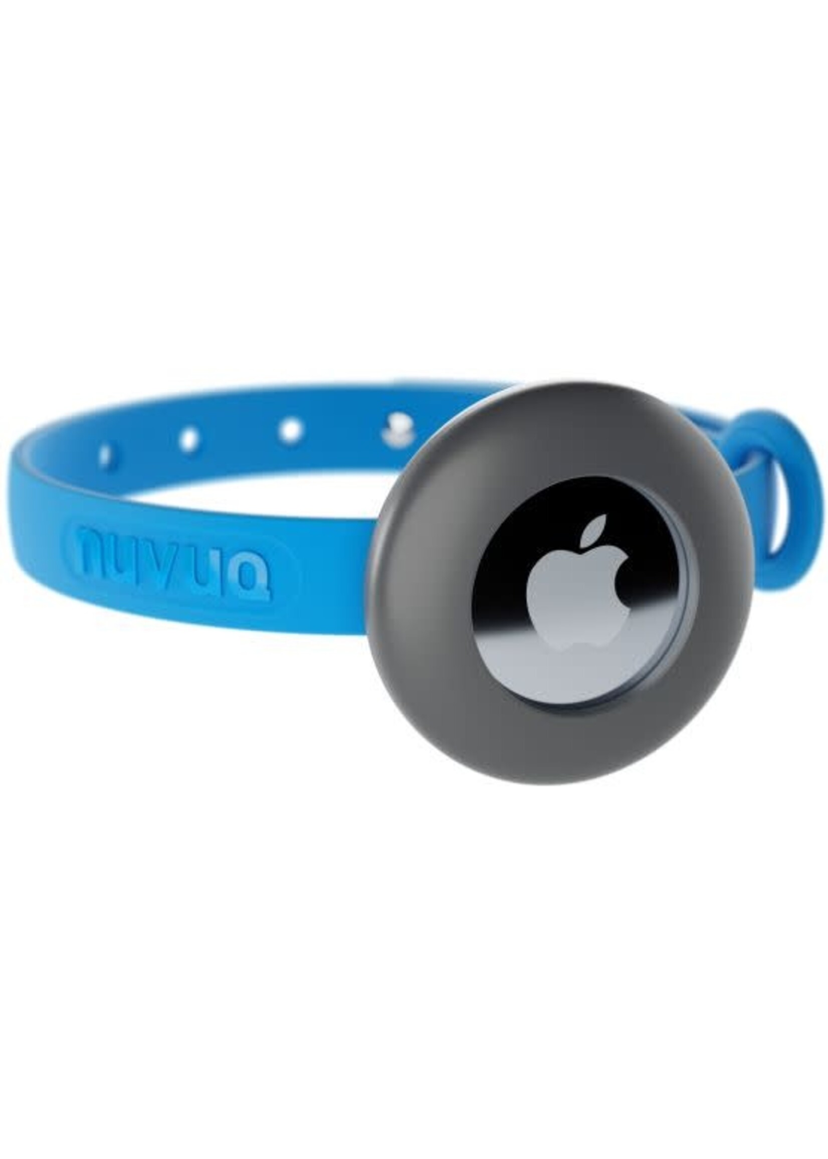Nuvuq Nuvuq Collier Ajustable Avec Attache De Sécurité Pour Chat, Bleu Avec étuis Pour "airtag" Gris