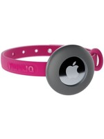 Nuvuq Nuvuq Collier Ajustable Avec Attache De Sécurité Pour Chat, Rose Avec étui Pour "airtag" Gris