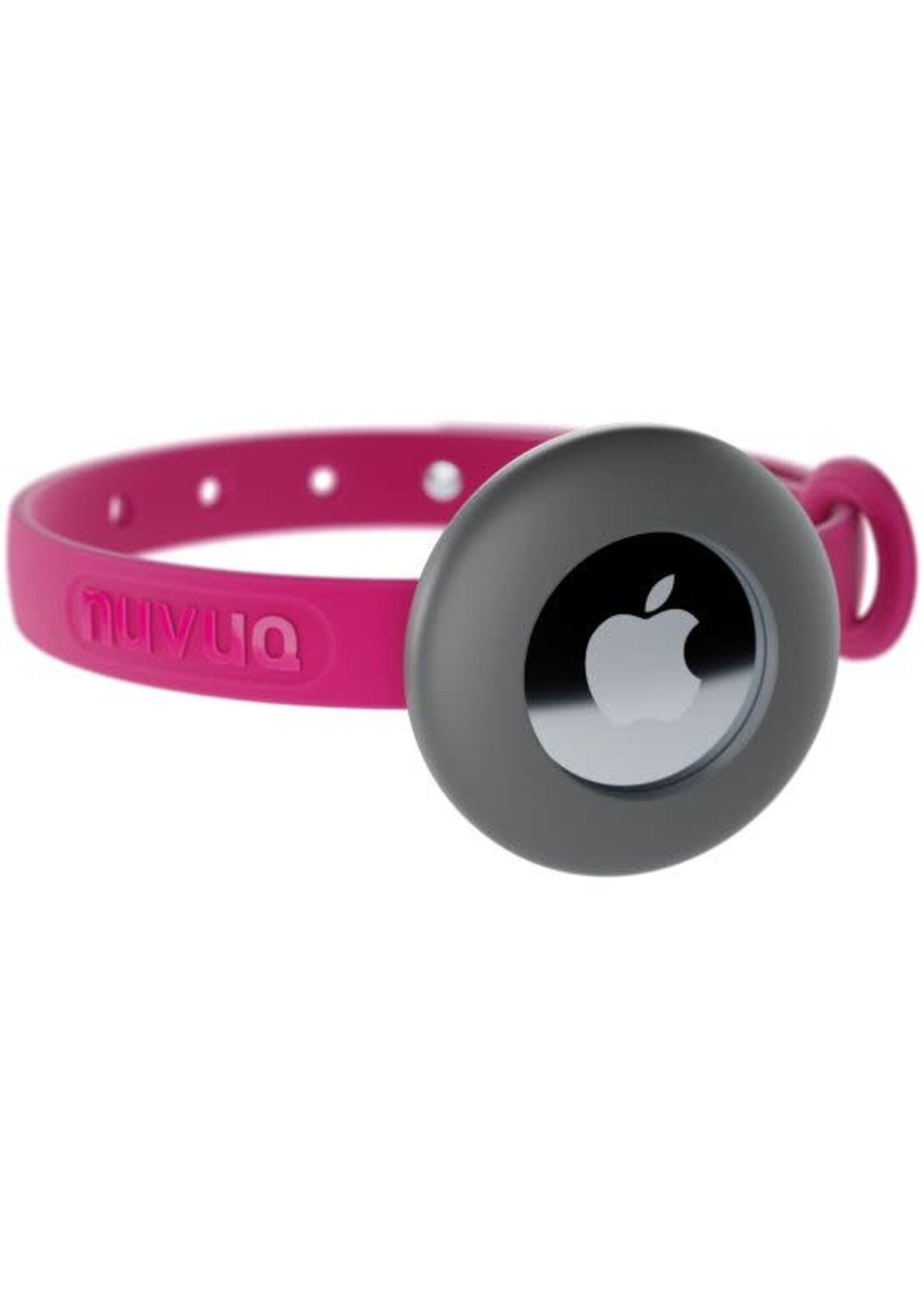 Nuvuq Nuvuq Collier Ajustable Avec Attache De Sécurité Pour Chat, Rose Avec étui Pour "airtag" Gris