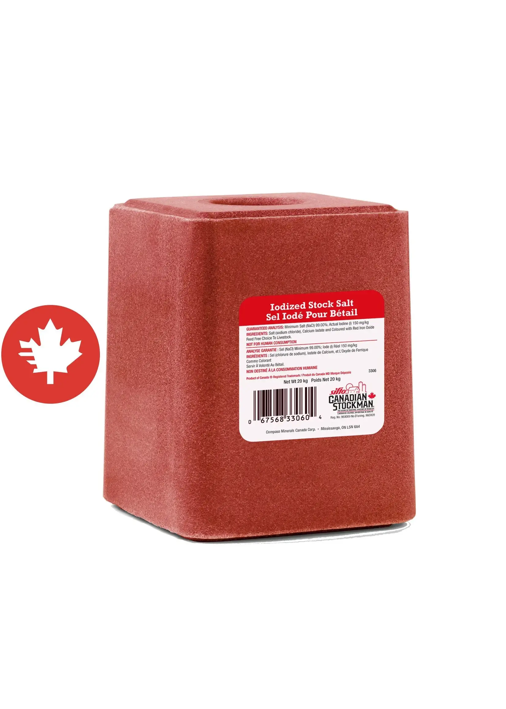 Soucy Bloc de sel rouge (iode) 20 kg