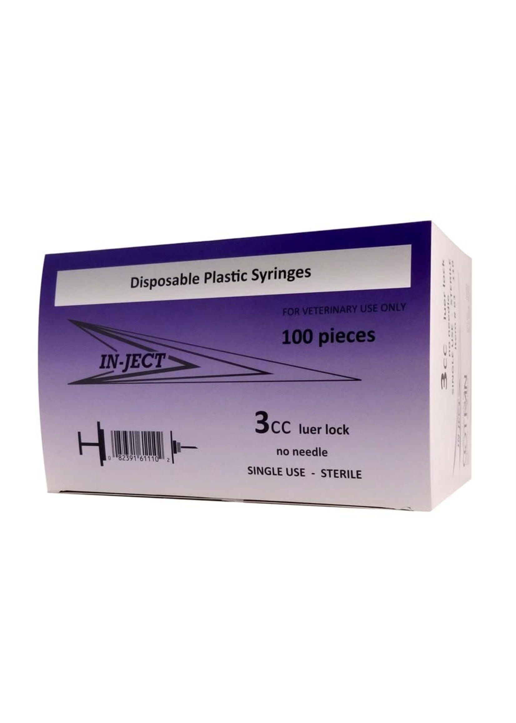 In-ject Seringue jetable luer luck 3 ml