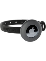 Nuvuq Nuvuq collier ajustable avec attache de sécurité pour chat, noir avec etui pour 'airtag' gris