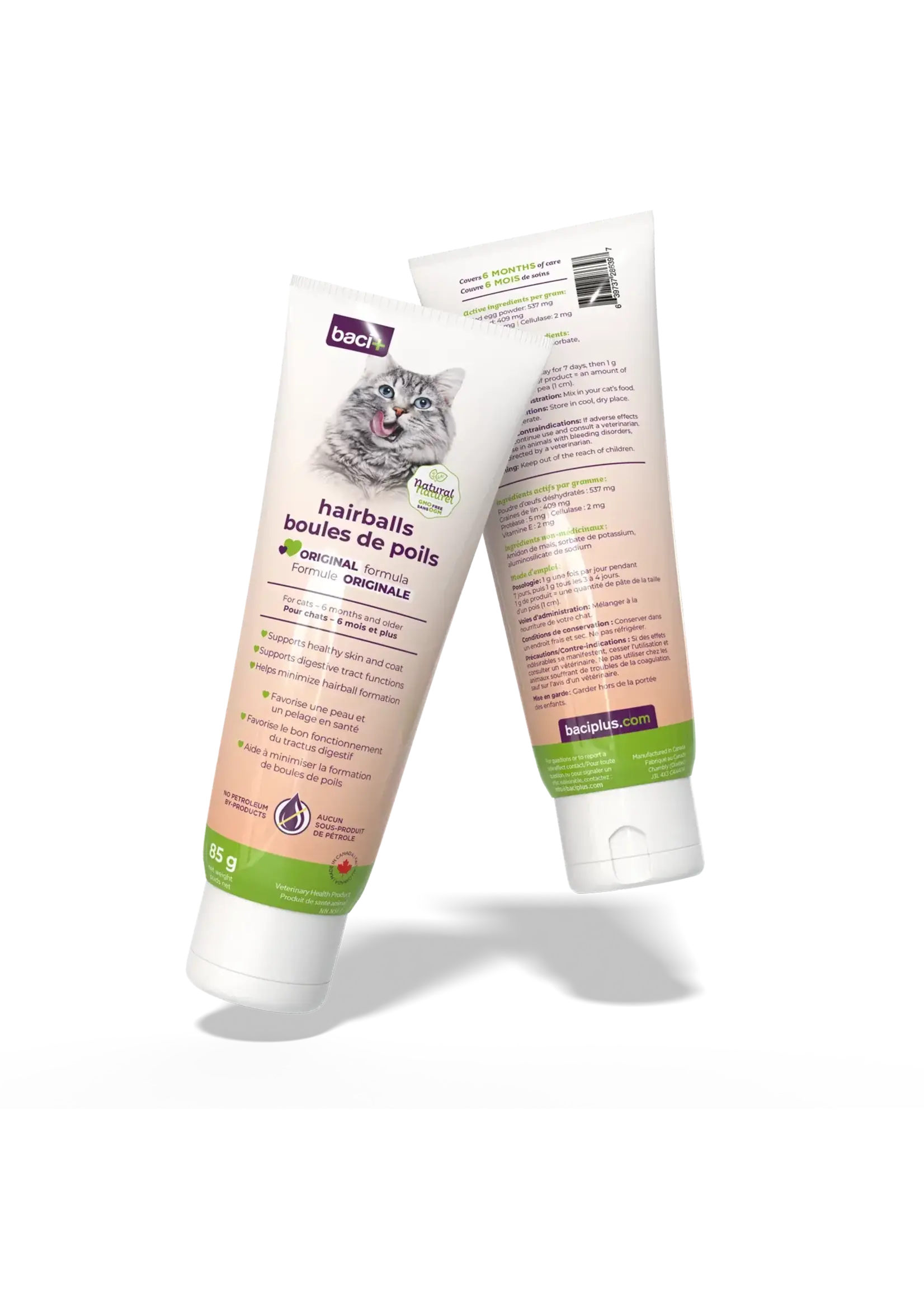 Baci+ Boules de poils - Formule chat originale85 g