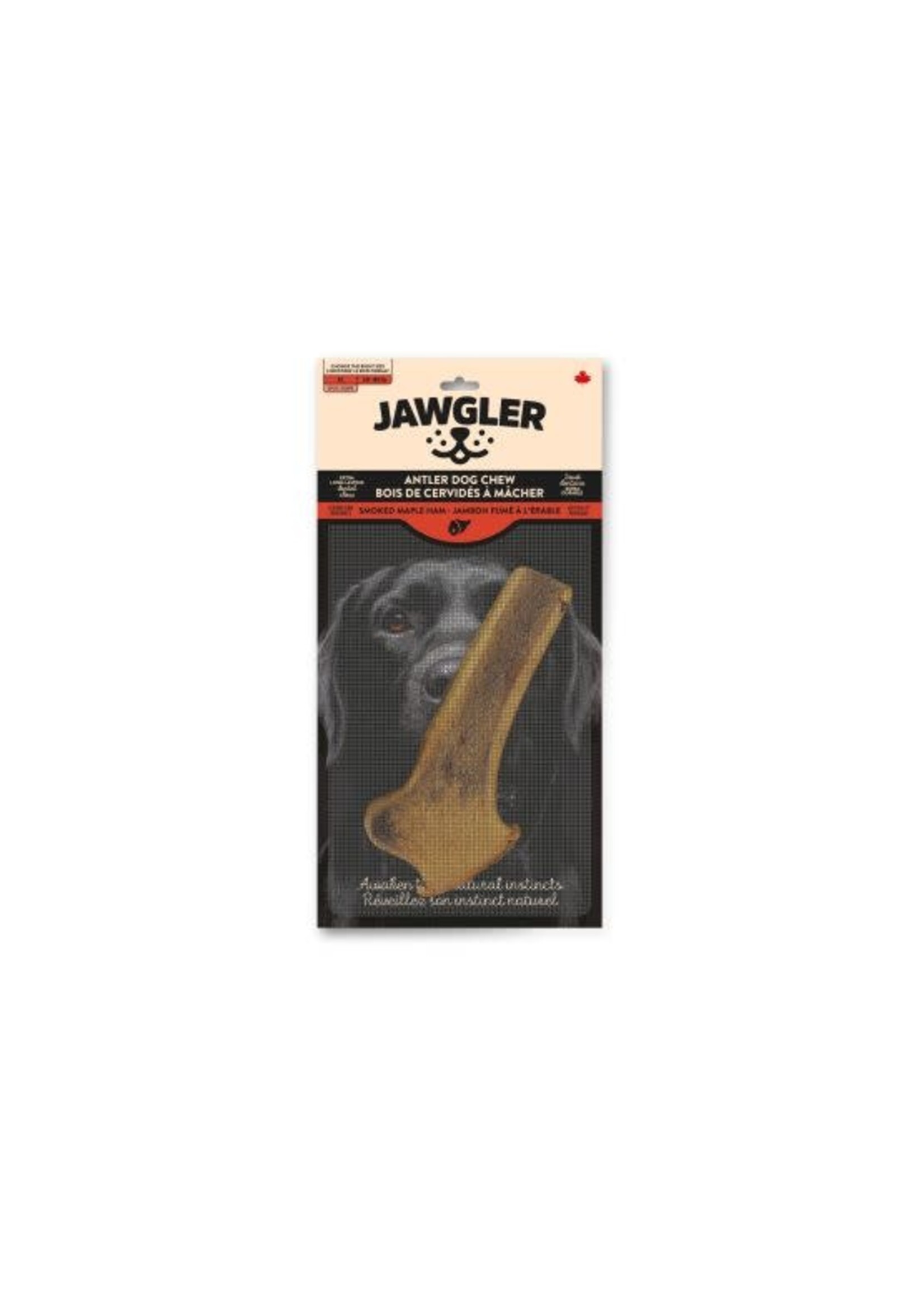 Jawgler Jawgler Bois De Cervidés à Mâcher, Coupé - Jambon Fumé à L'érable, Très Grand