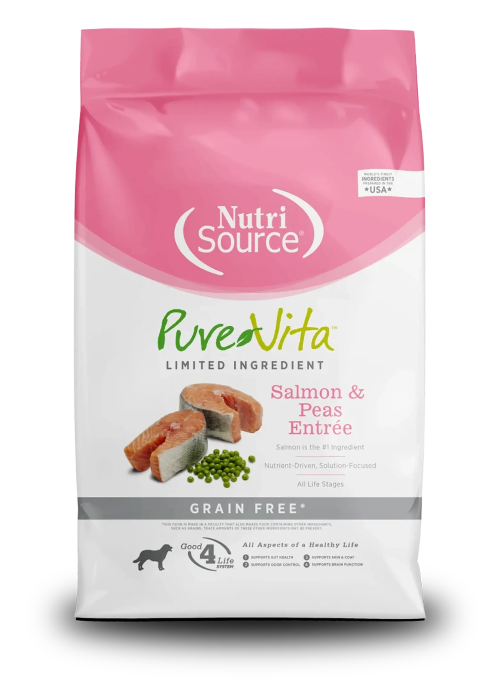 nutri source PV SG Saumon et petits pois chien, 1.81 kg