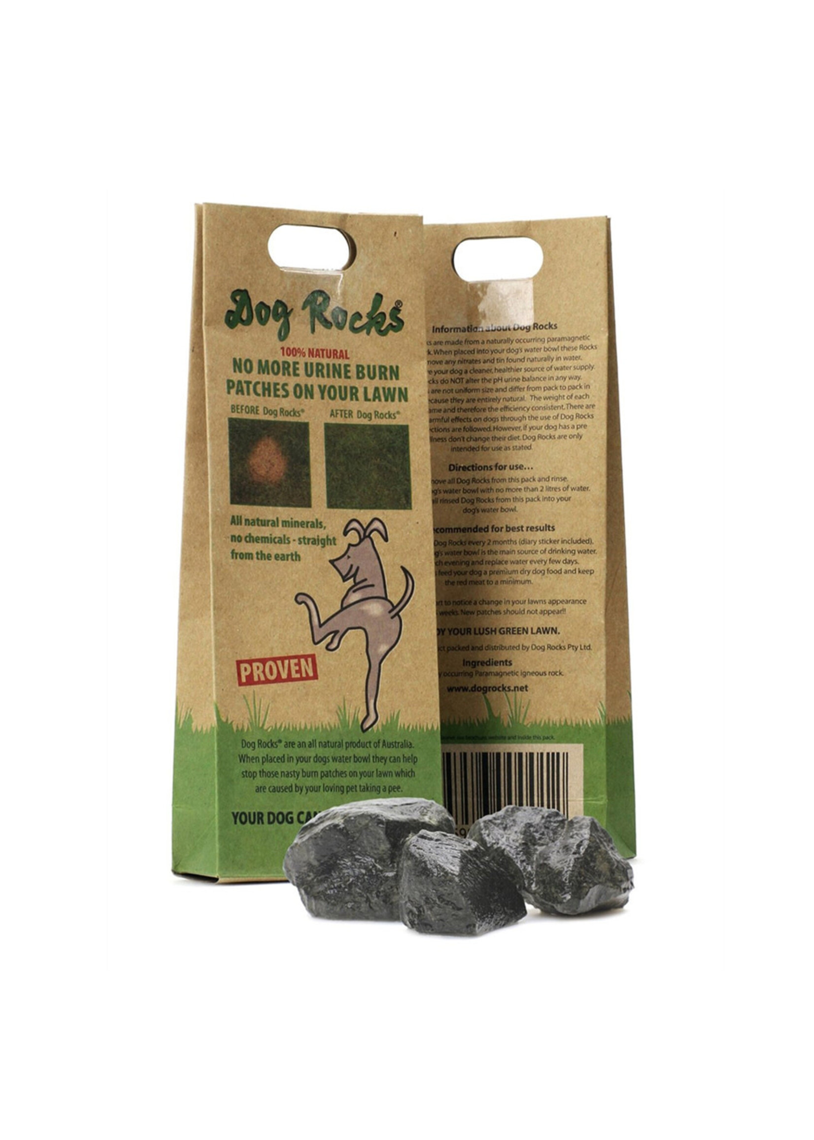 Dog rock Cailloux pour chien, 600gr (réduit tâches d’urine sur le gazon)