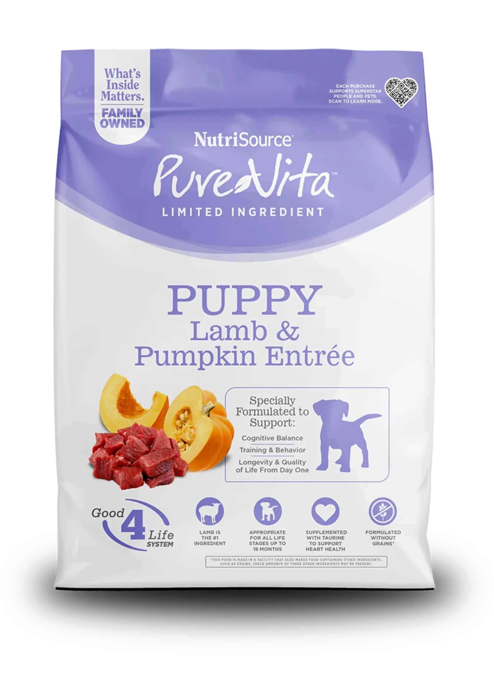 nutri source PV Sans grain chiot Agneau & citrouille