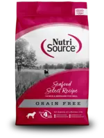 nutri source Nourriture sèche pour chien | Saumon et Fruits de mer | Sans Grains | Nutri-Source 11.81 kg